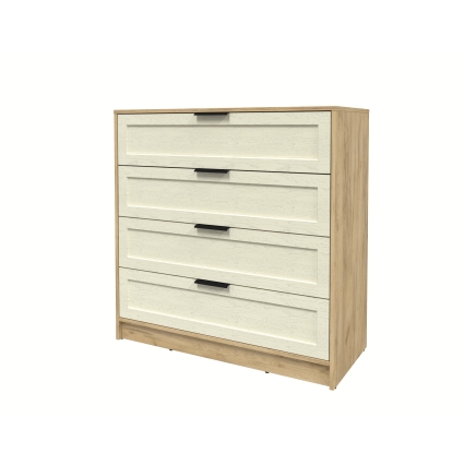 Kомод Тренд КТ-К100 (Дуб золотой ЛДСП/ Дуб снежный ЛМДФ) Ш1000 В1020 Г451